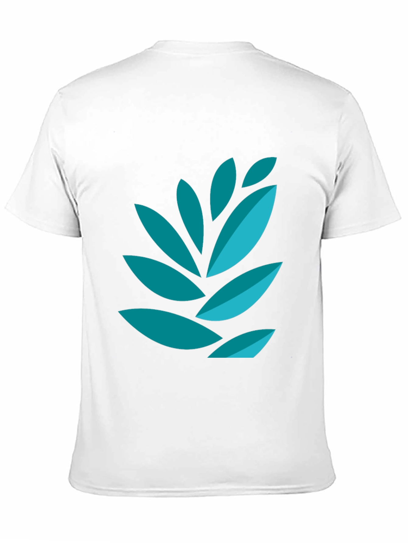 Modern Leaf Graphic Tee - Black Cotton Blend