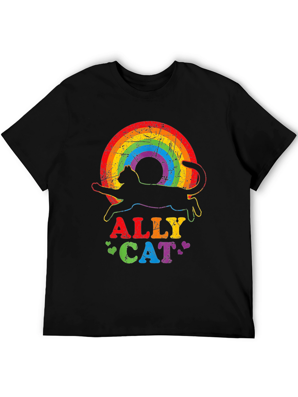 Ally Cat Rainbow T-Shirt