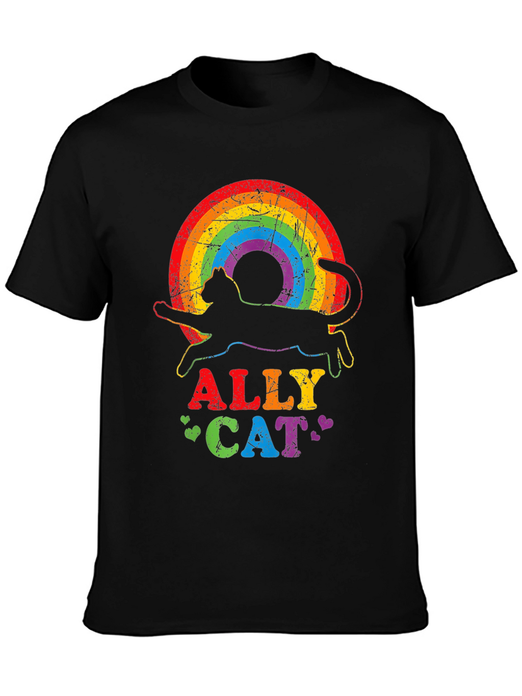 Ally Cat Rainbow T-Shirt