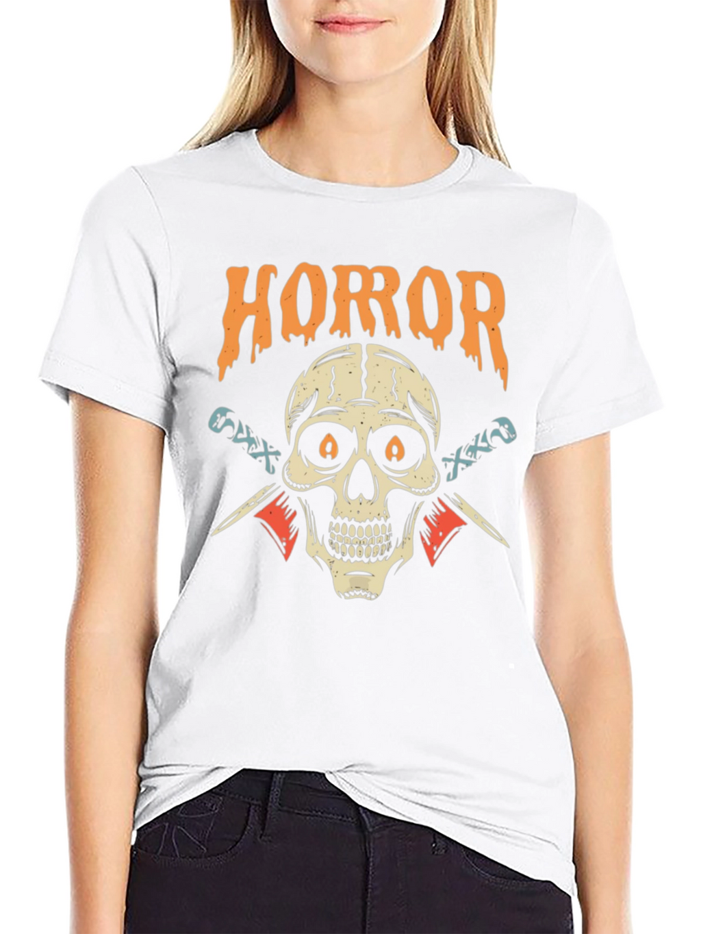 Horror Skull Graphic Black T-Shirt