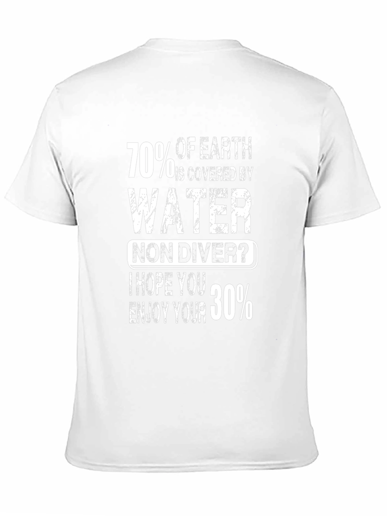 Funny Scuba Diving T-Shirt - 70% Water 30% Land