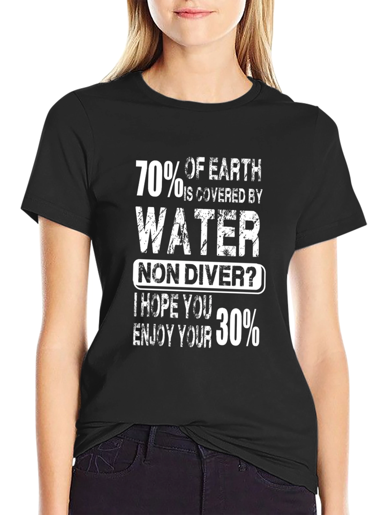 Funny Scuba Diving T-Shirt - 70% Water 30% Land