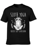 Sloth Yoga Black T-Shirt - Never Skip Savasana