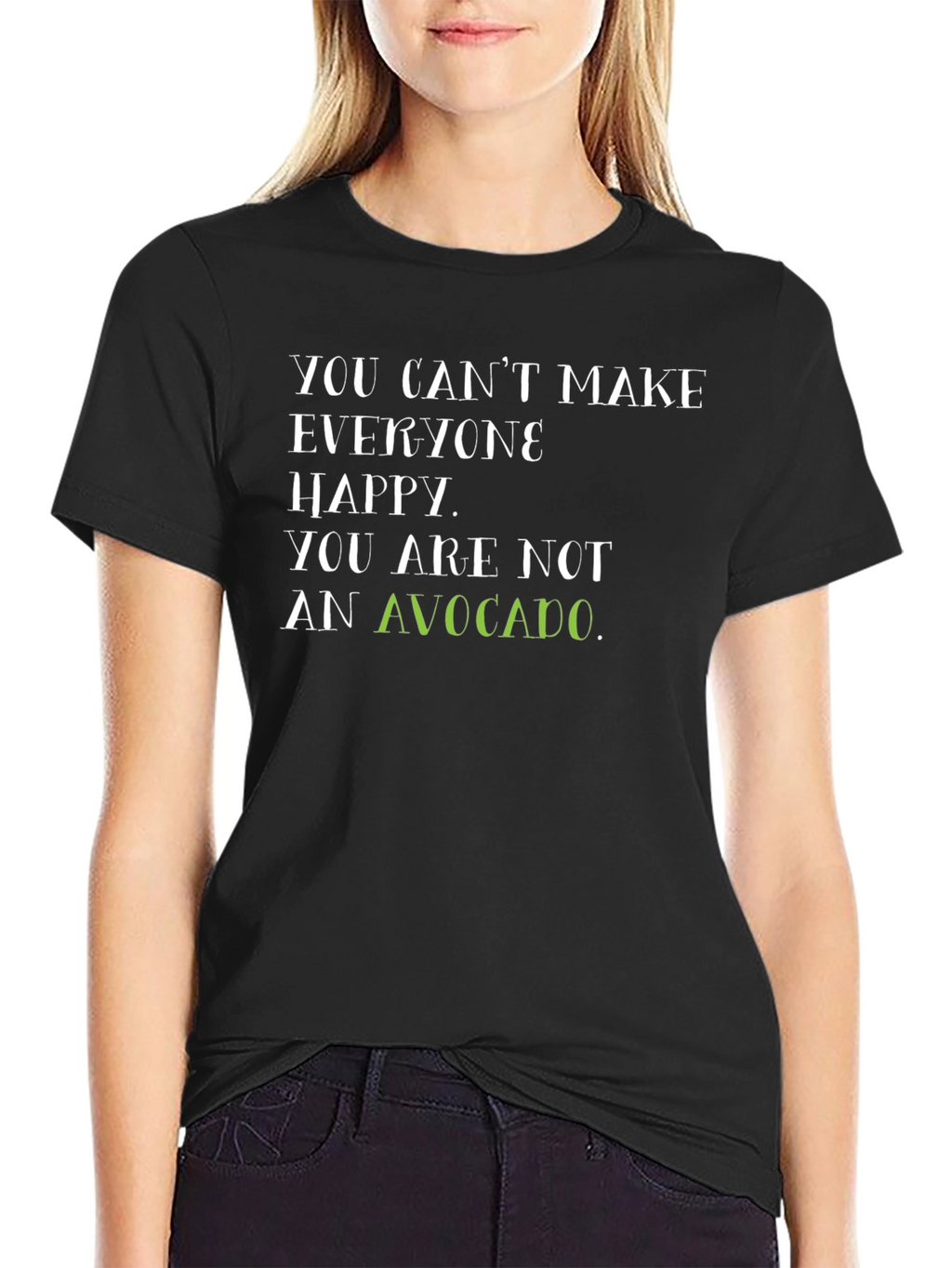 Avocado Humor Black Graphic Tee Shirt