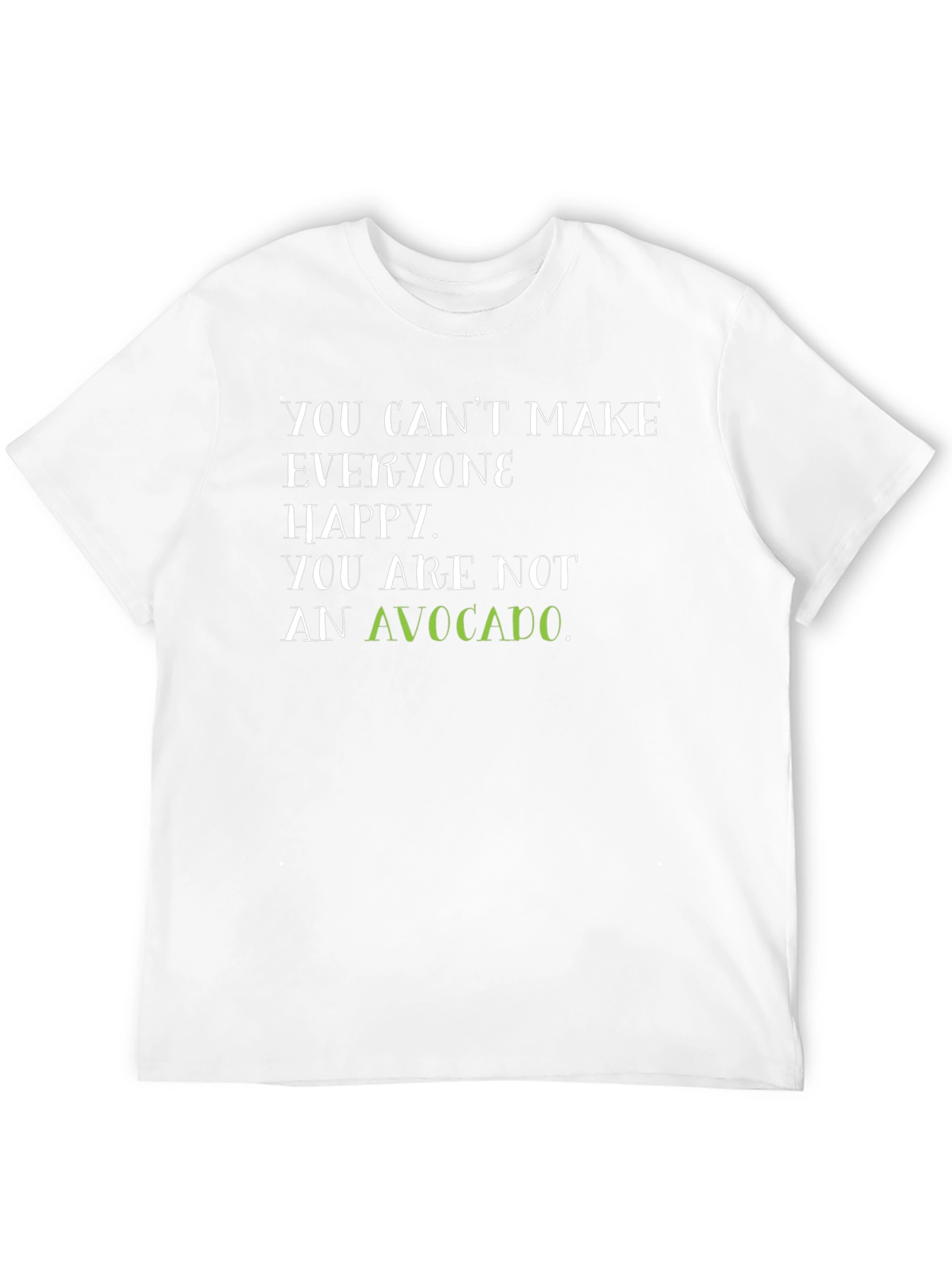 Avocado Humor Black Graphic Tee Shirt