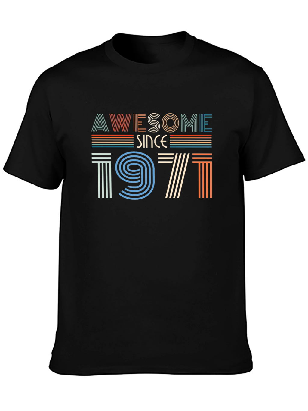 Awesome Since 1971 Retro Graphic T-Shirt