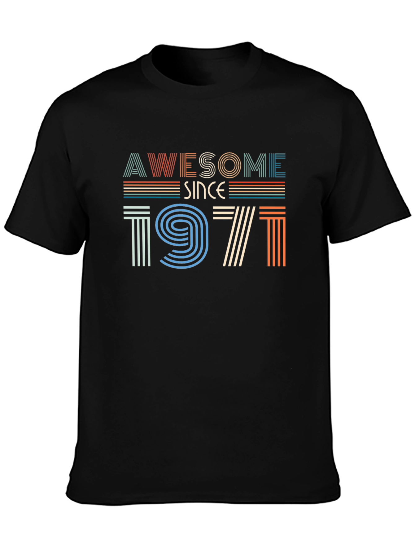 Awesome Since 1971 Retro Graphic T-Shirt