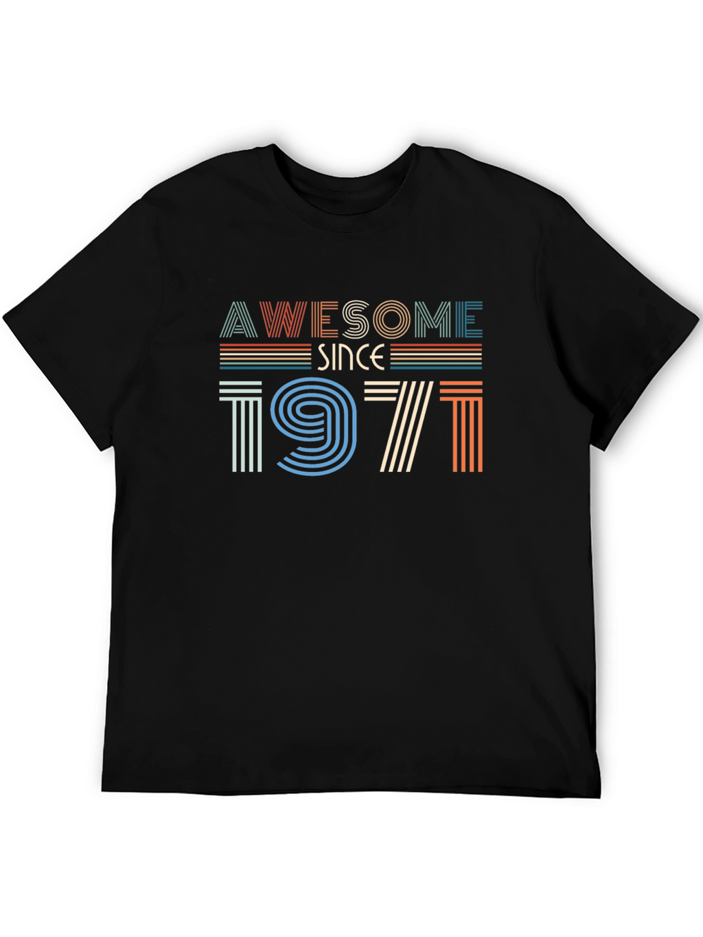 Awesome Since 1971 Retro Graphic T-Shirt