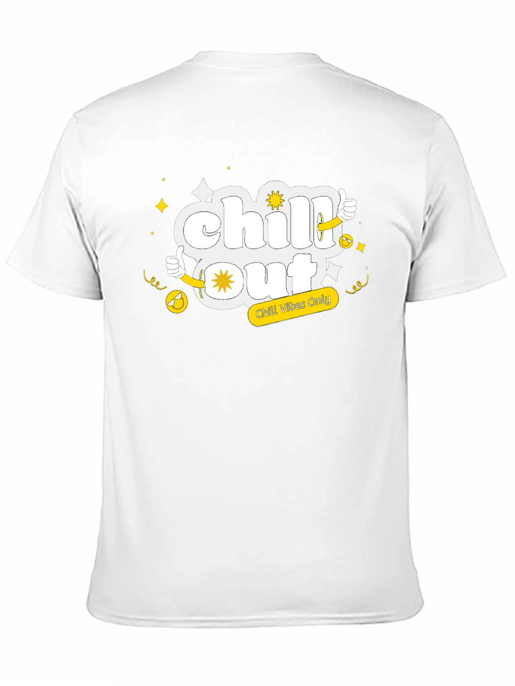 Chill Out Black Tee - Funny Cartoon Graphic T-Shirt