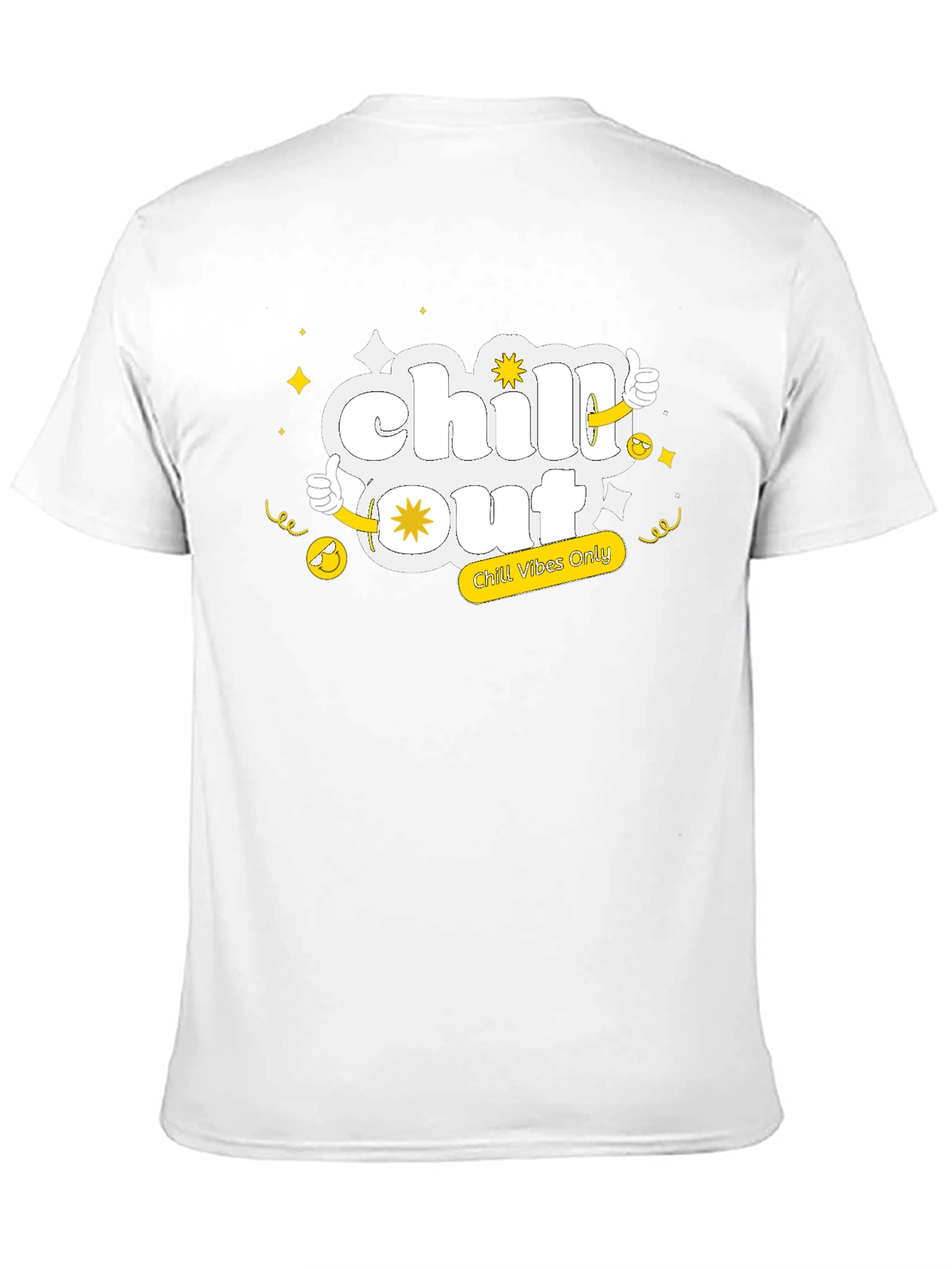 Chill Out Black Tee - Funny Cartoon Graphic T-Shirt
