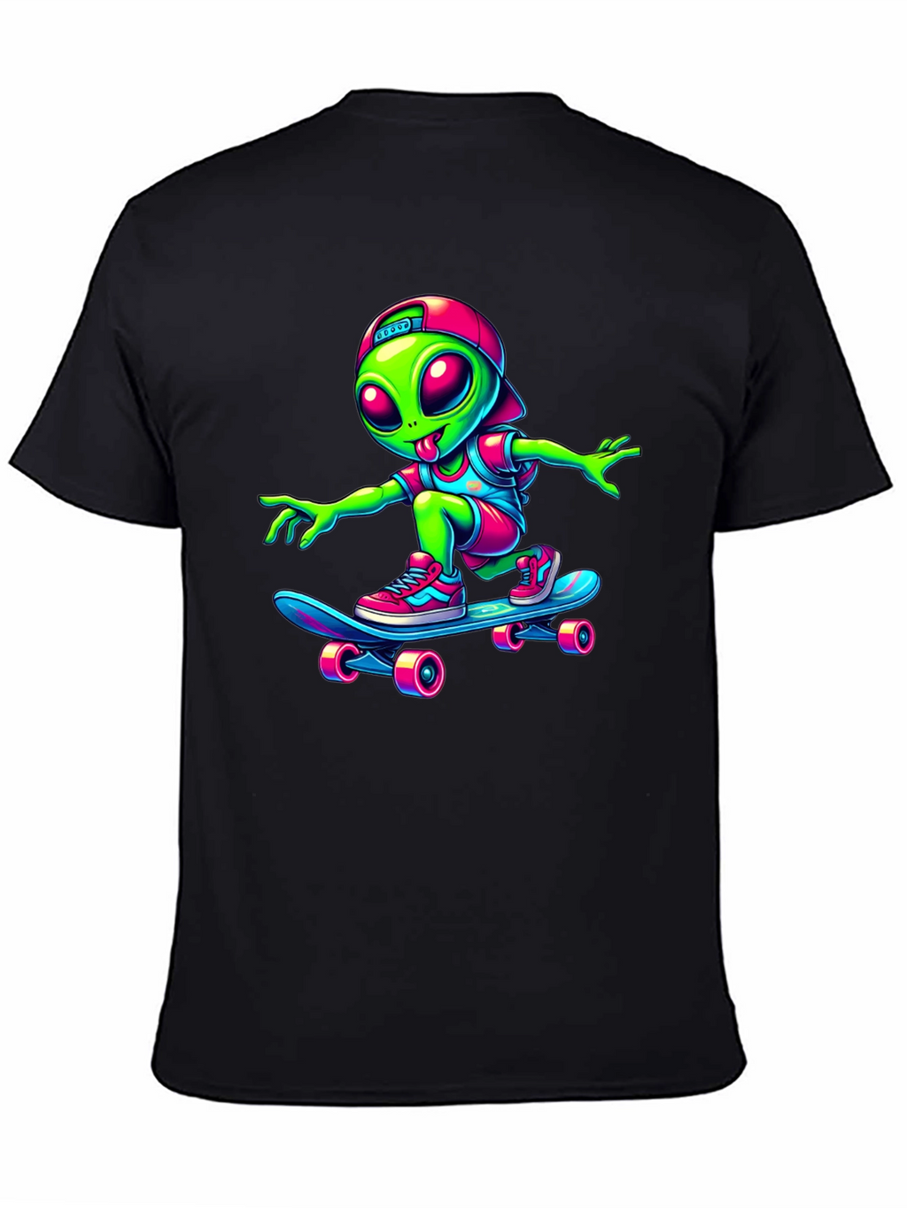 Alien Skateboarder Graphic Tee