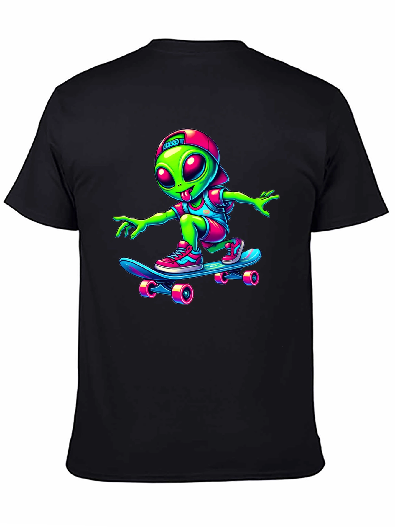 Alien Skateboarder Graphic Tee