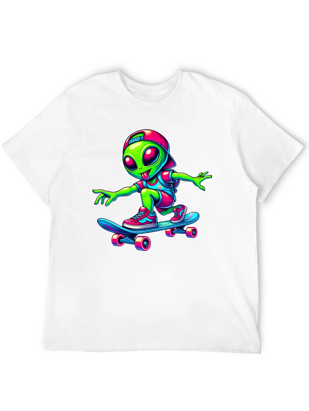 Alien Skateboarder Graphic Tee
