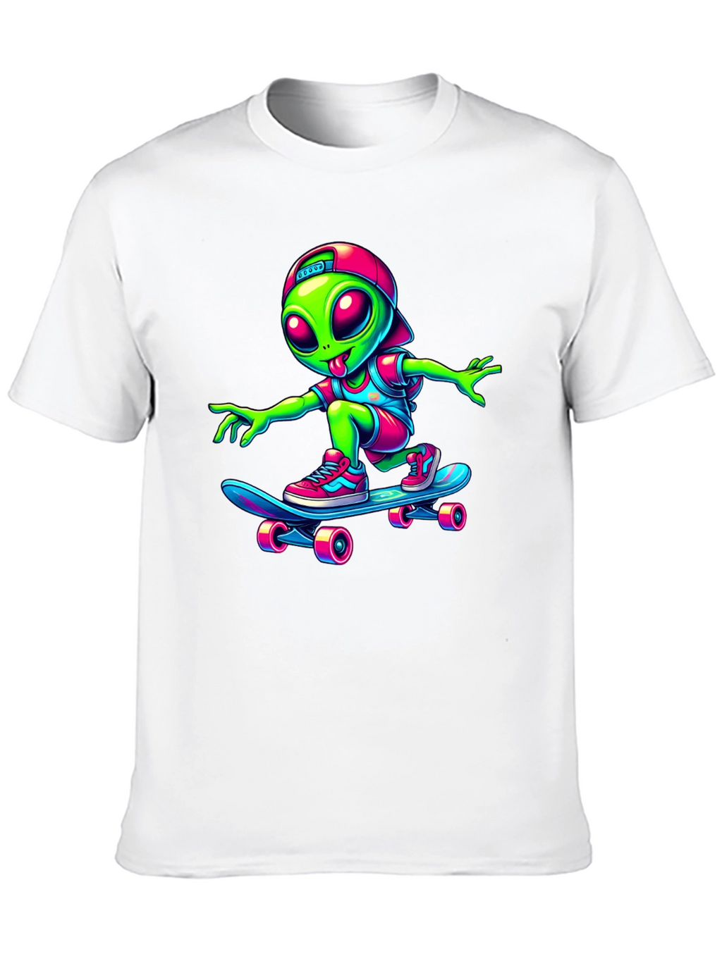 Alien Skateboarder Graphic Tee