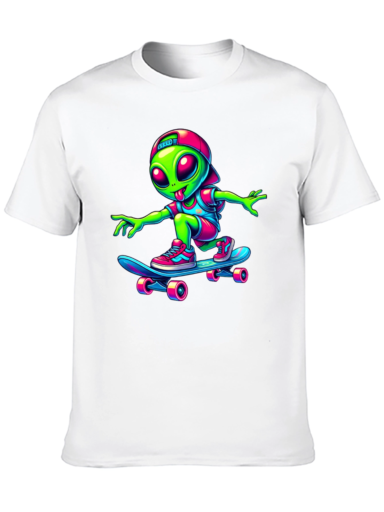 Alien Skateboarder Graphic Tee