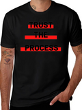 Trust The Process Graphic Tee - Black Cotton T-Shirt