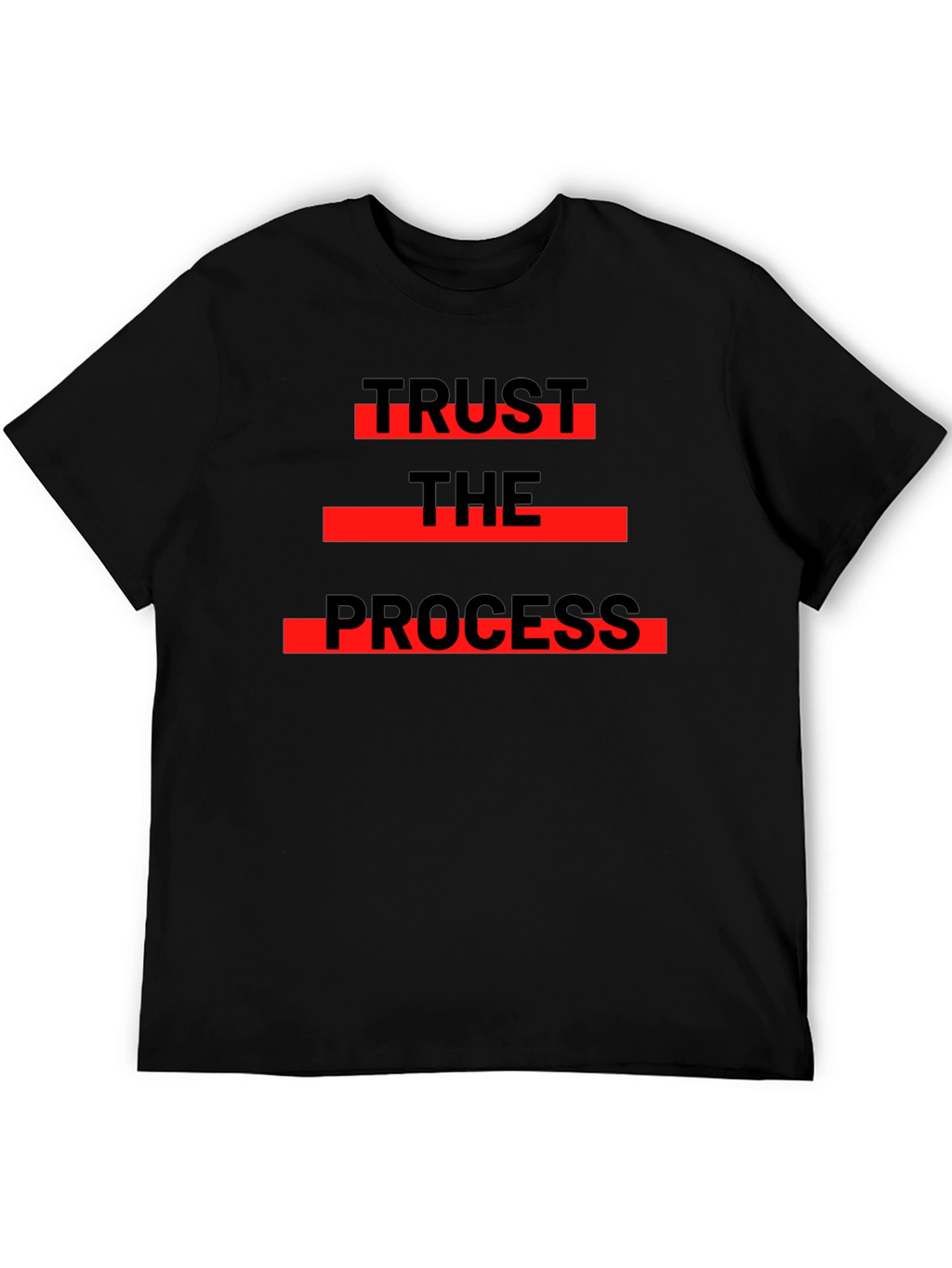 Trust The Process Graphic Tee - Black Cotton T-Shirt