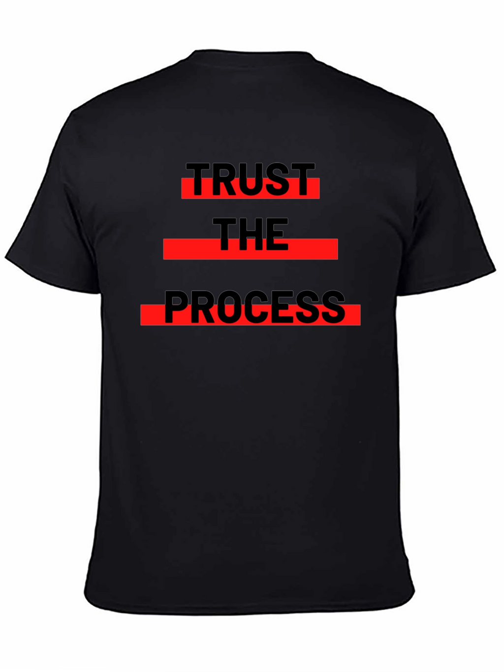 Trust The Process Graphic Tee - Black Cotton T-Shirt