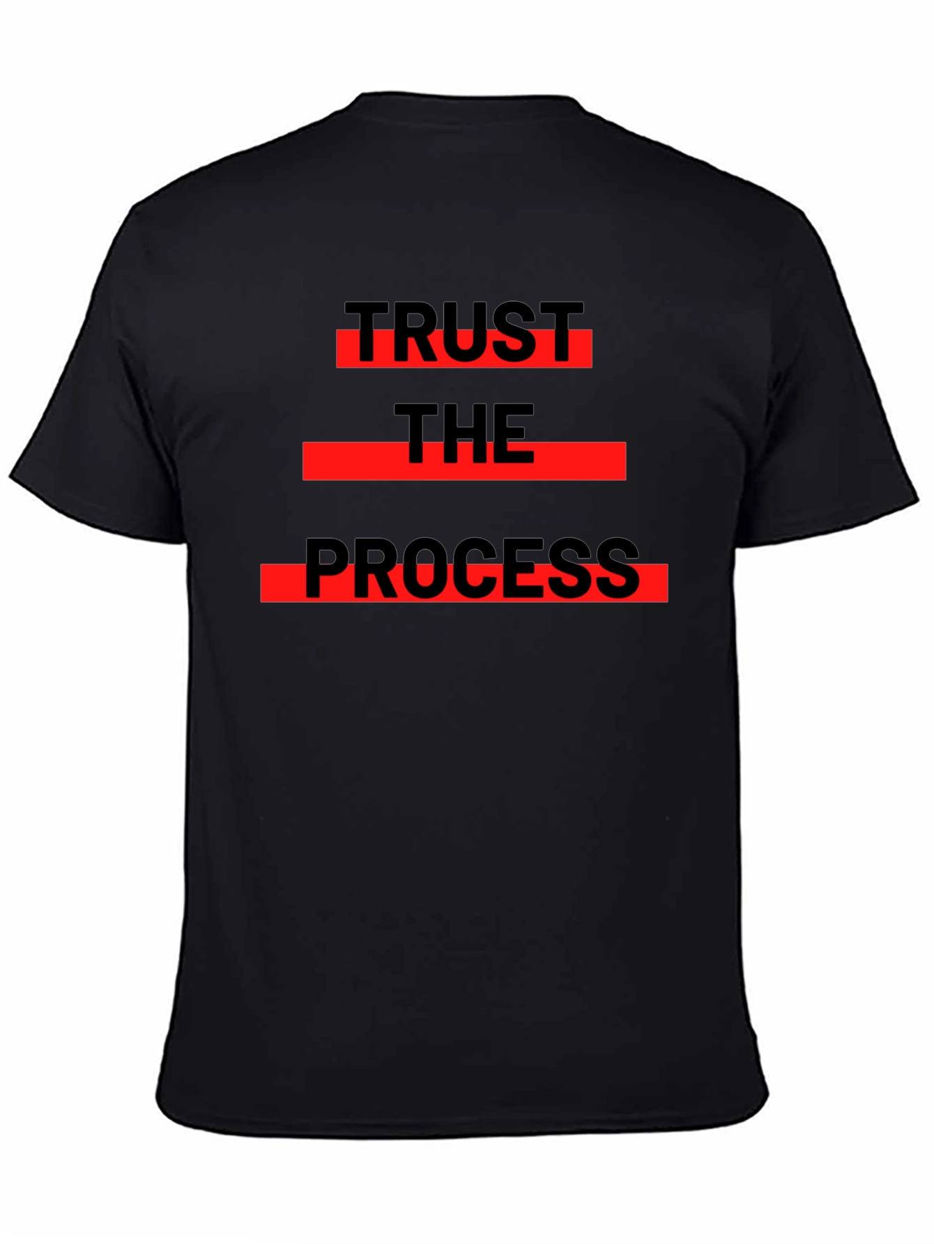 Trust The Process Graphic Tee - Black Cotton T-Shirt