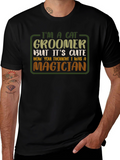 Cat Groomer Magician Graphic T-Shirt