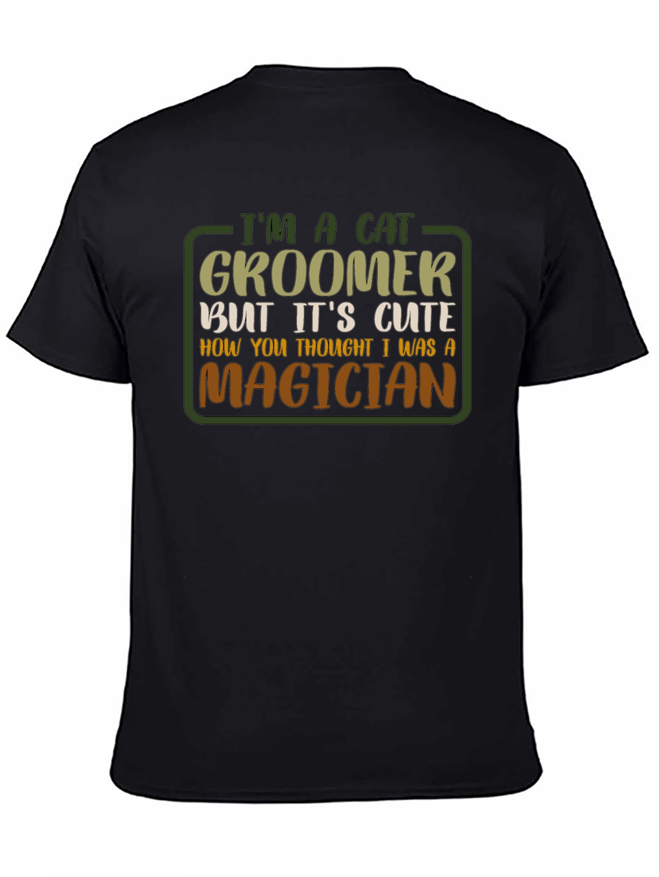 Cat Groomer Magician Graphic T-Shirt