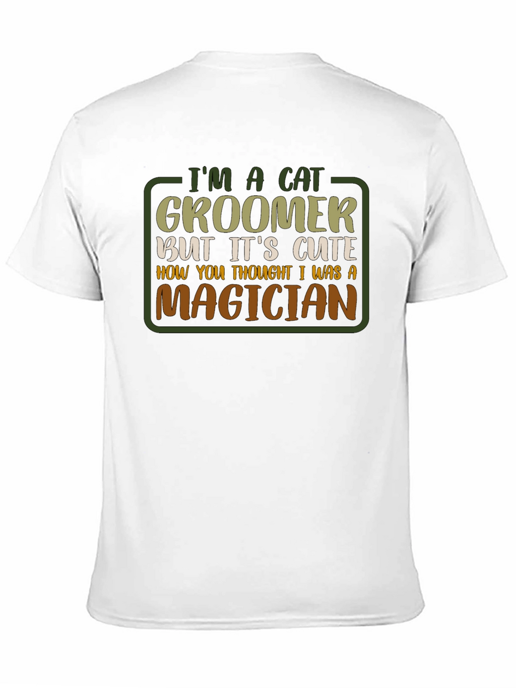 Cat Groomer Magician Graphic T-Shirt