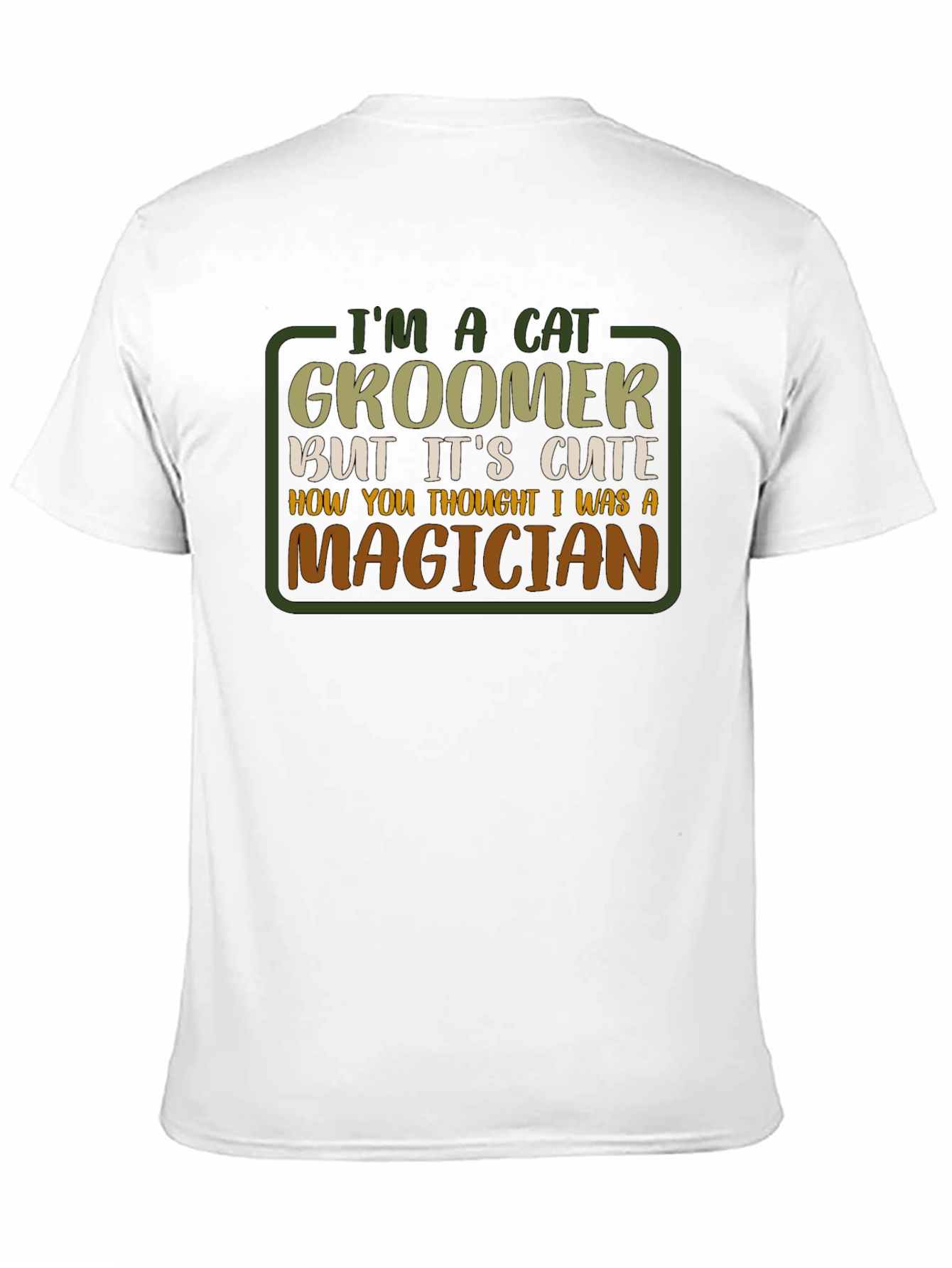Cat Groomer Magician Graphic T-Shirt