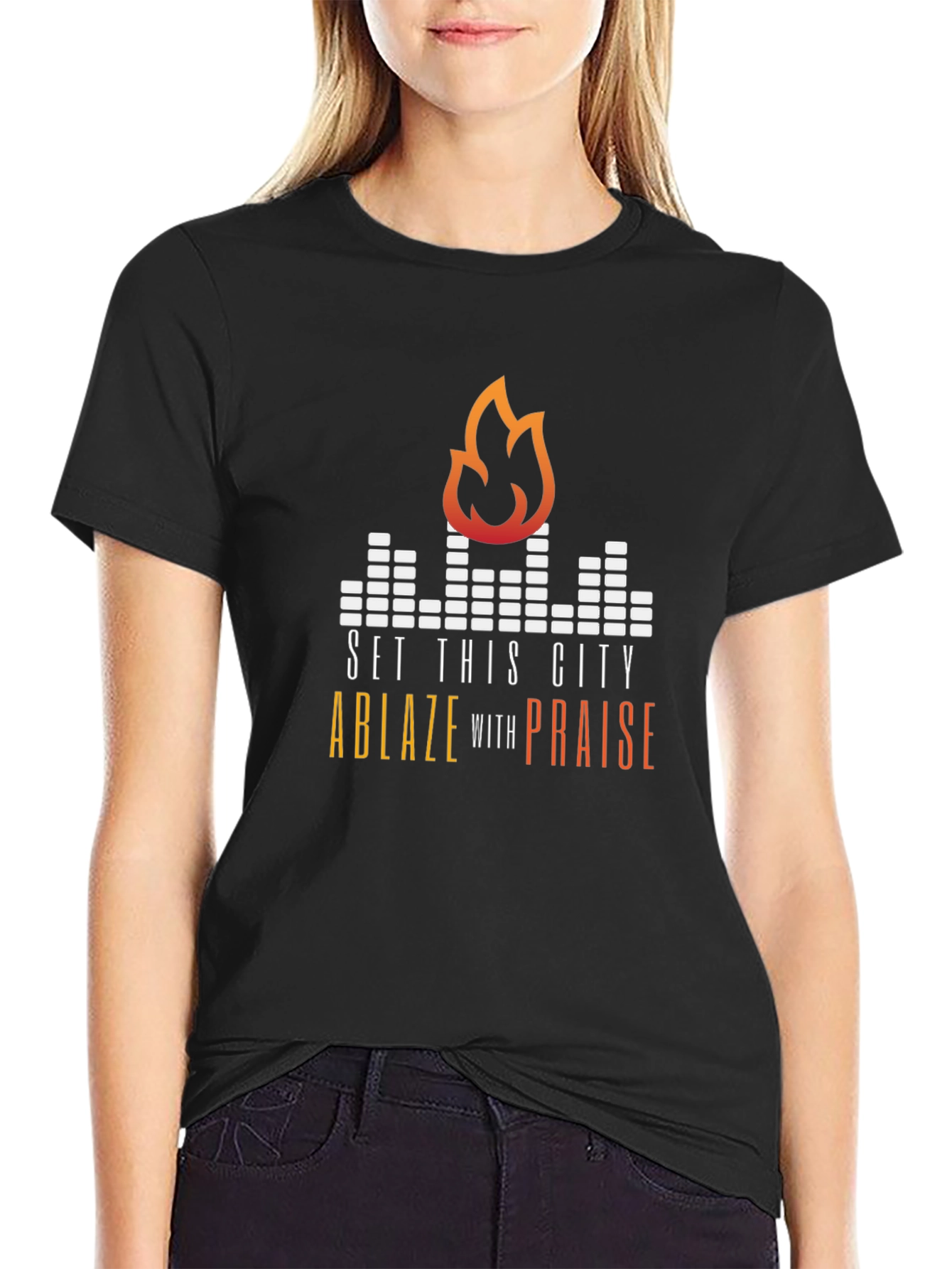 Set This City Ablaze Graphic Tee - Black