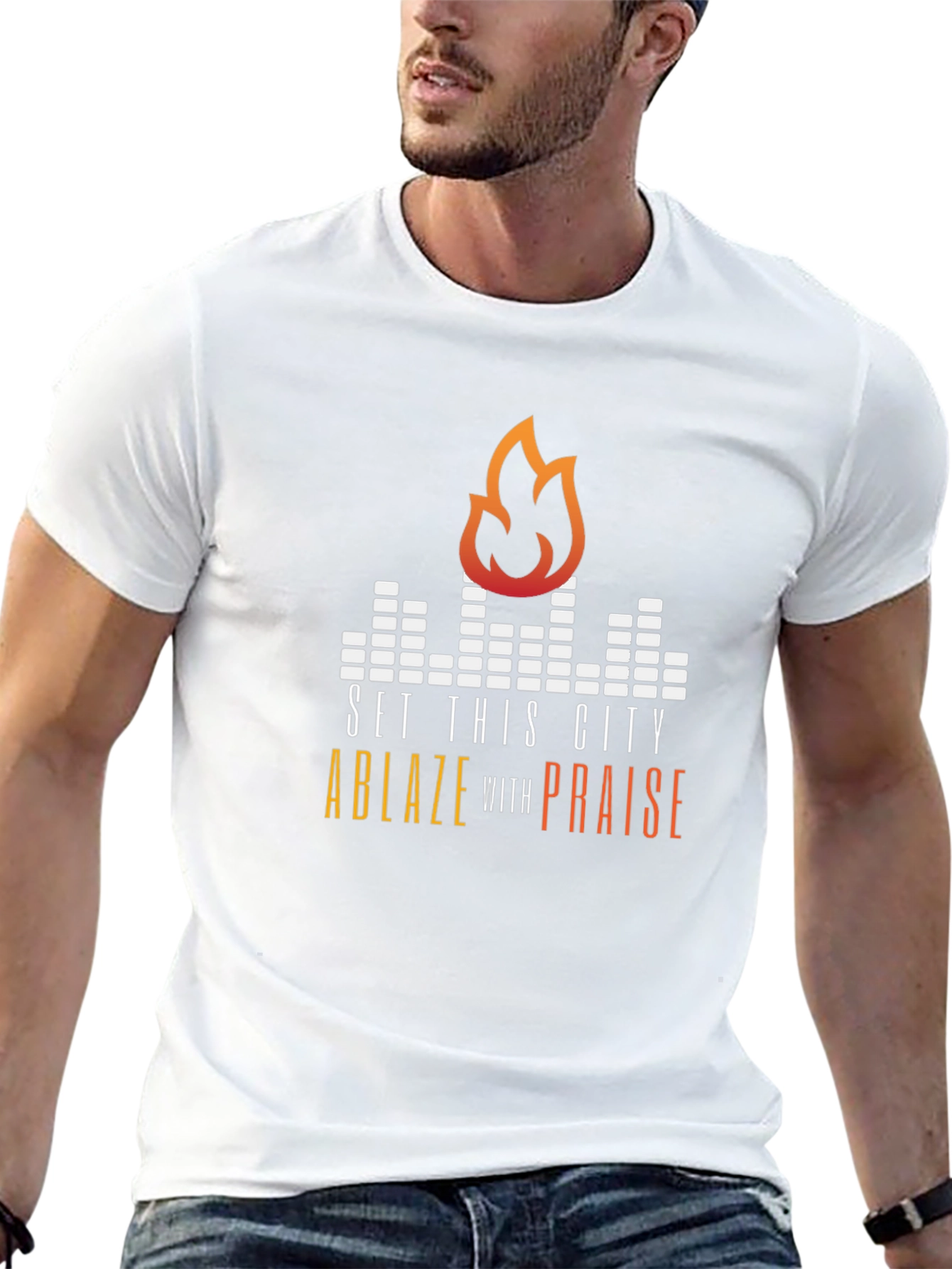 Set This City Ablaze Graphic Tee - Black