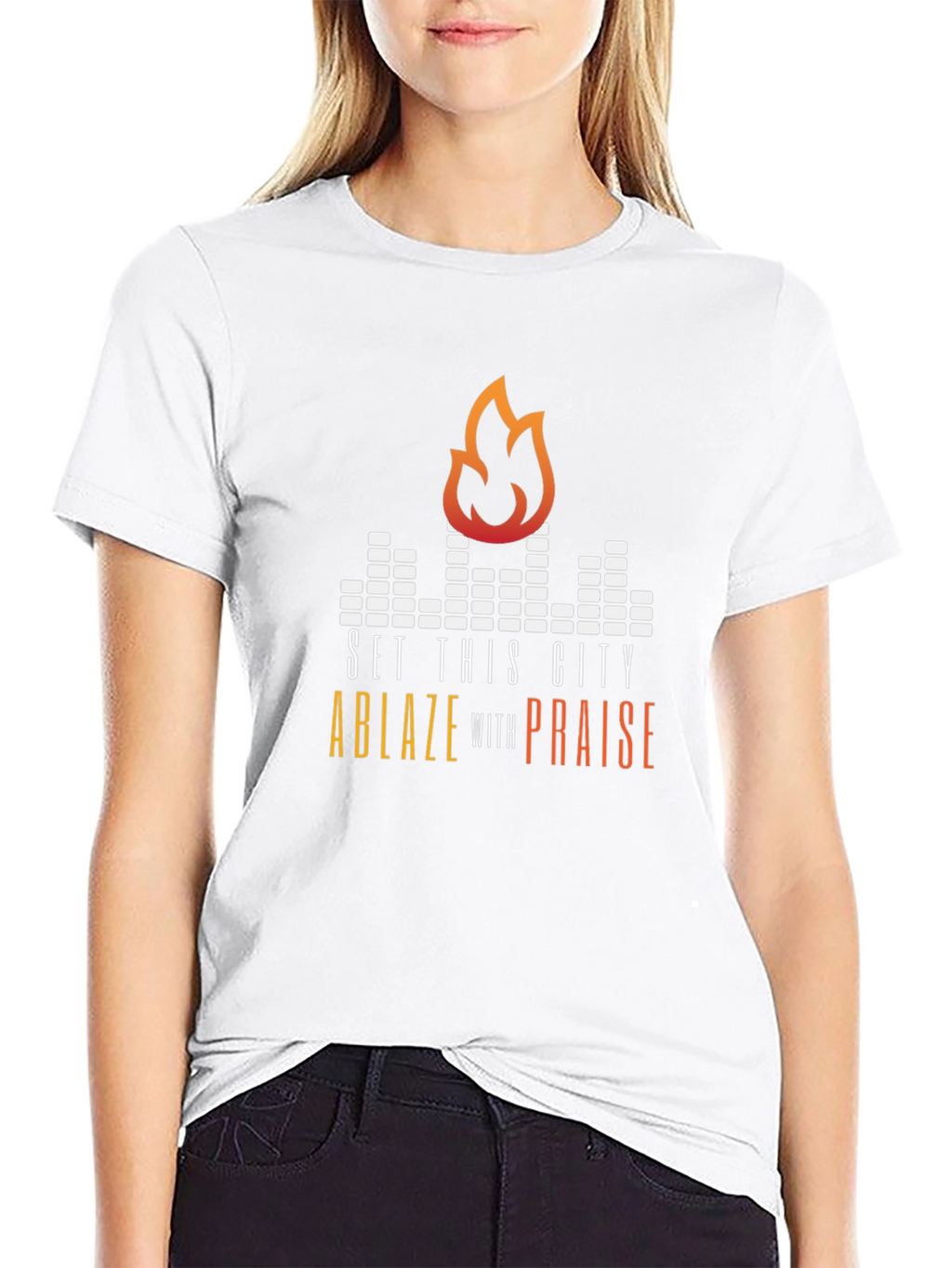 Set This City Ablaze Graphic Tee - Black