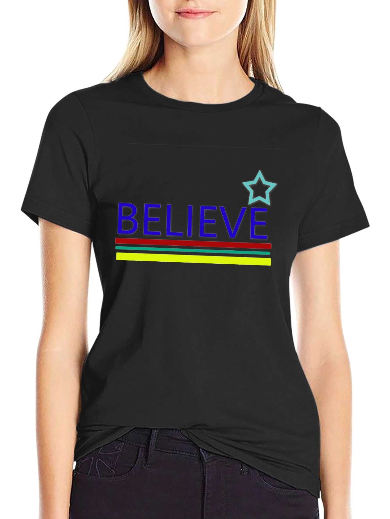 Believe Graphic Tee - Black