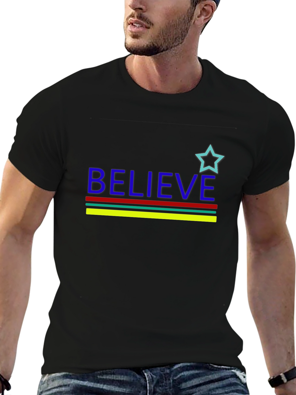 Believe Graphic Tee - Black