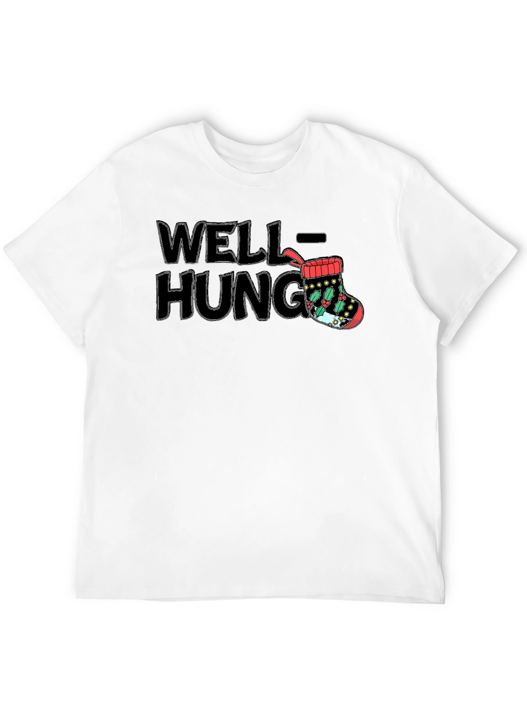 Well-Hung Christmas Stocking T-Shirt