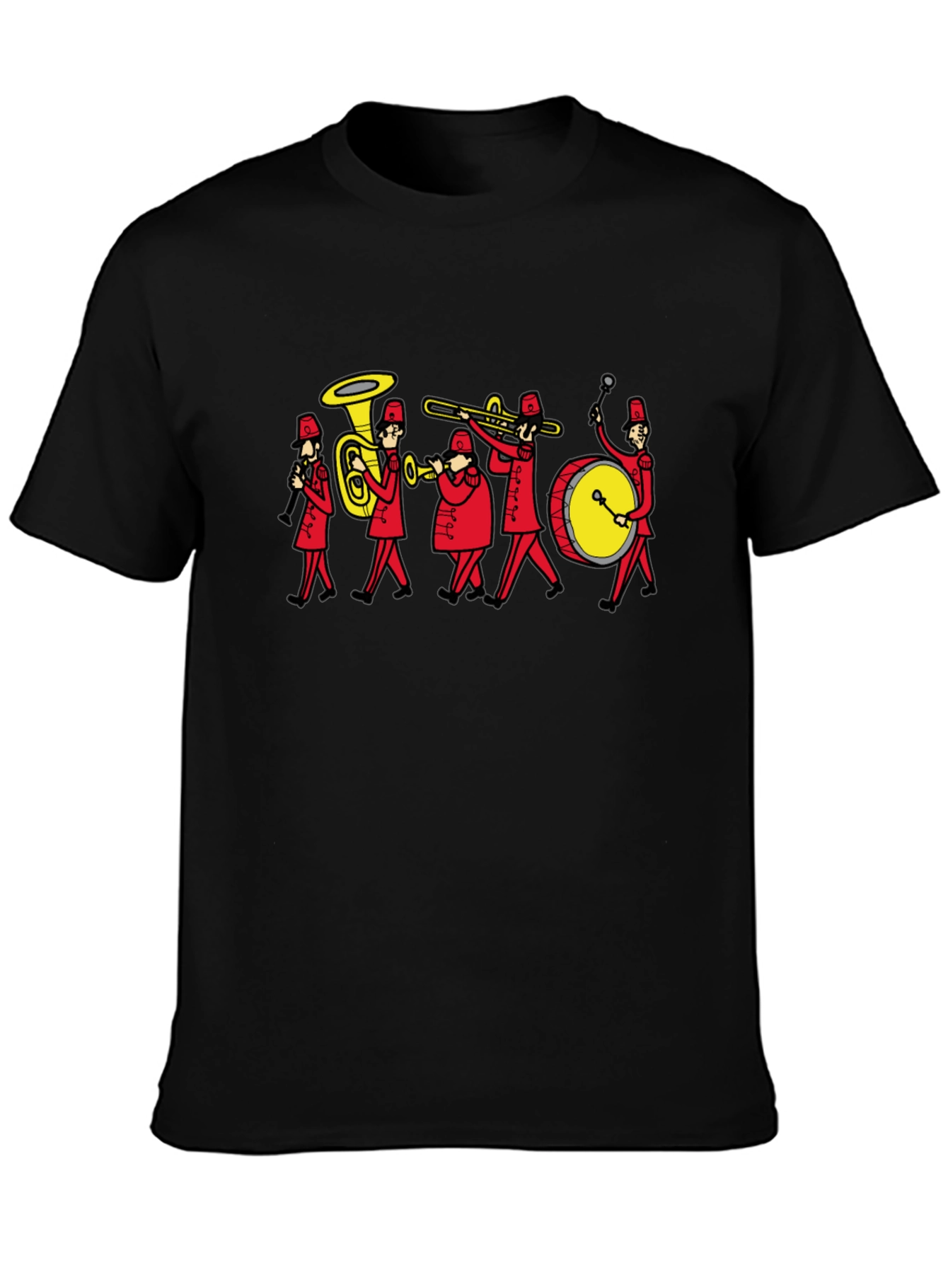 Band Graphic Tee - Black Cotton Casual Top