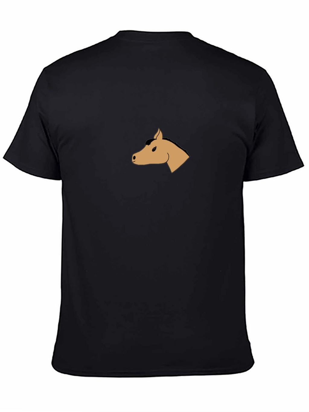 Black T-Shirt with Horse Graphic