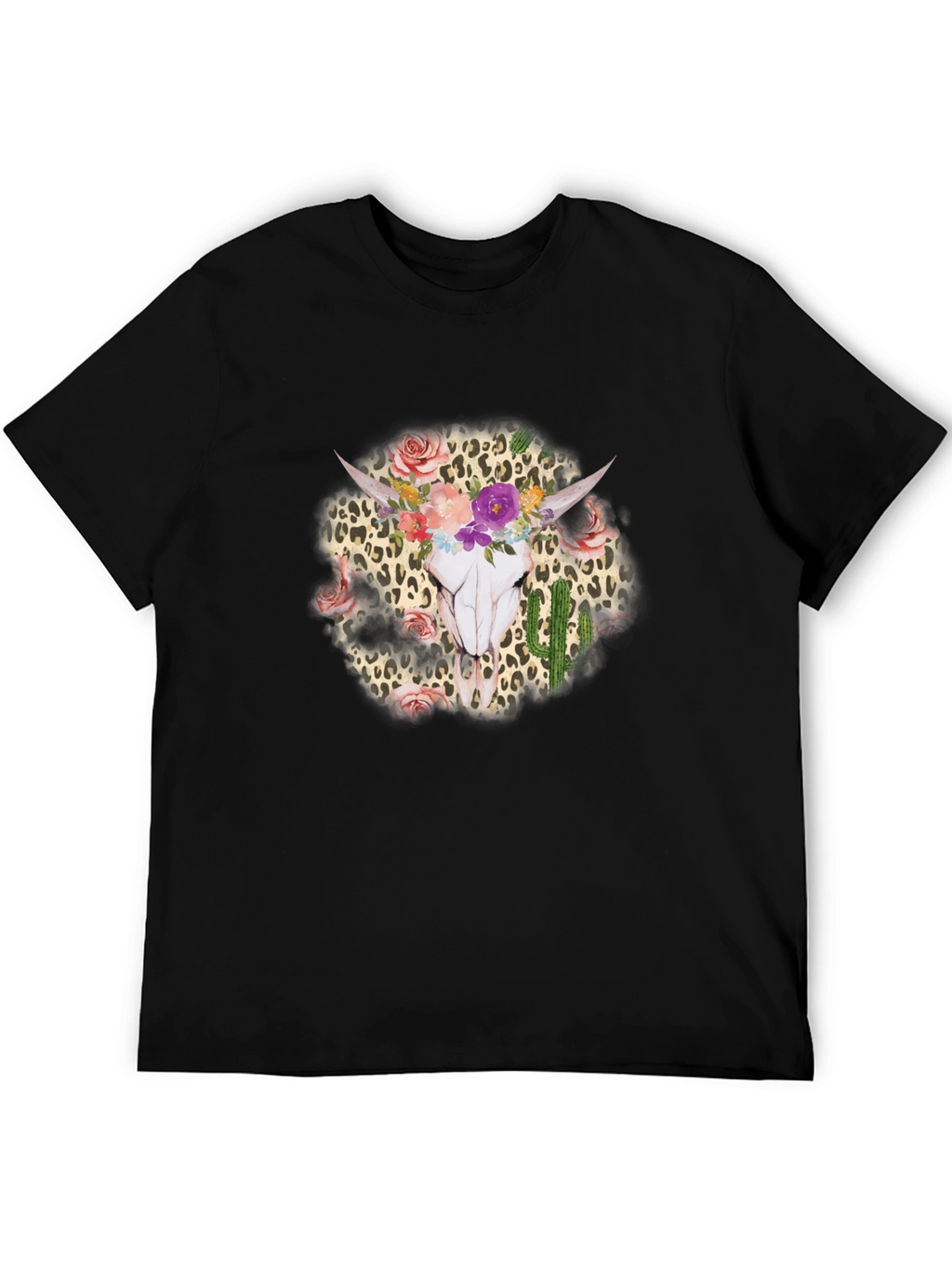Floral Skull Graphic T-Shirt - Unisex