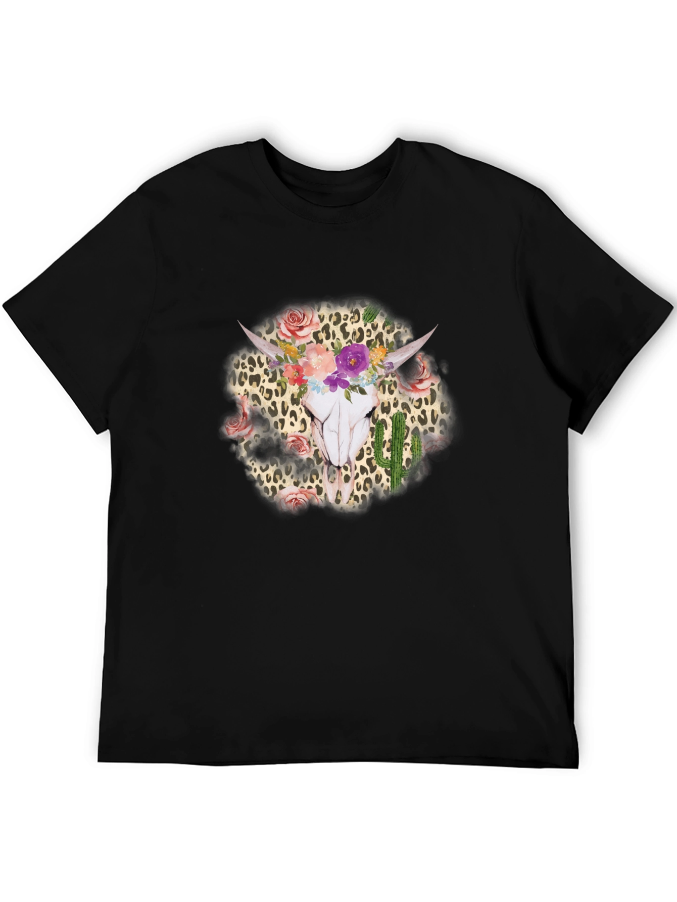 Floral Skull Graphic T-Shirt - Unisex