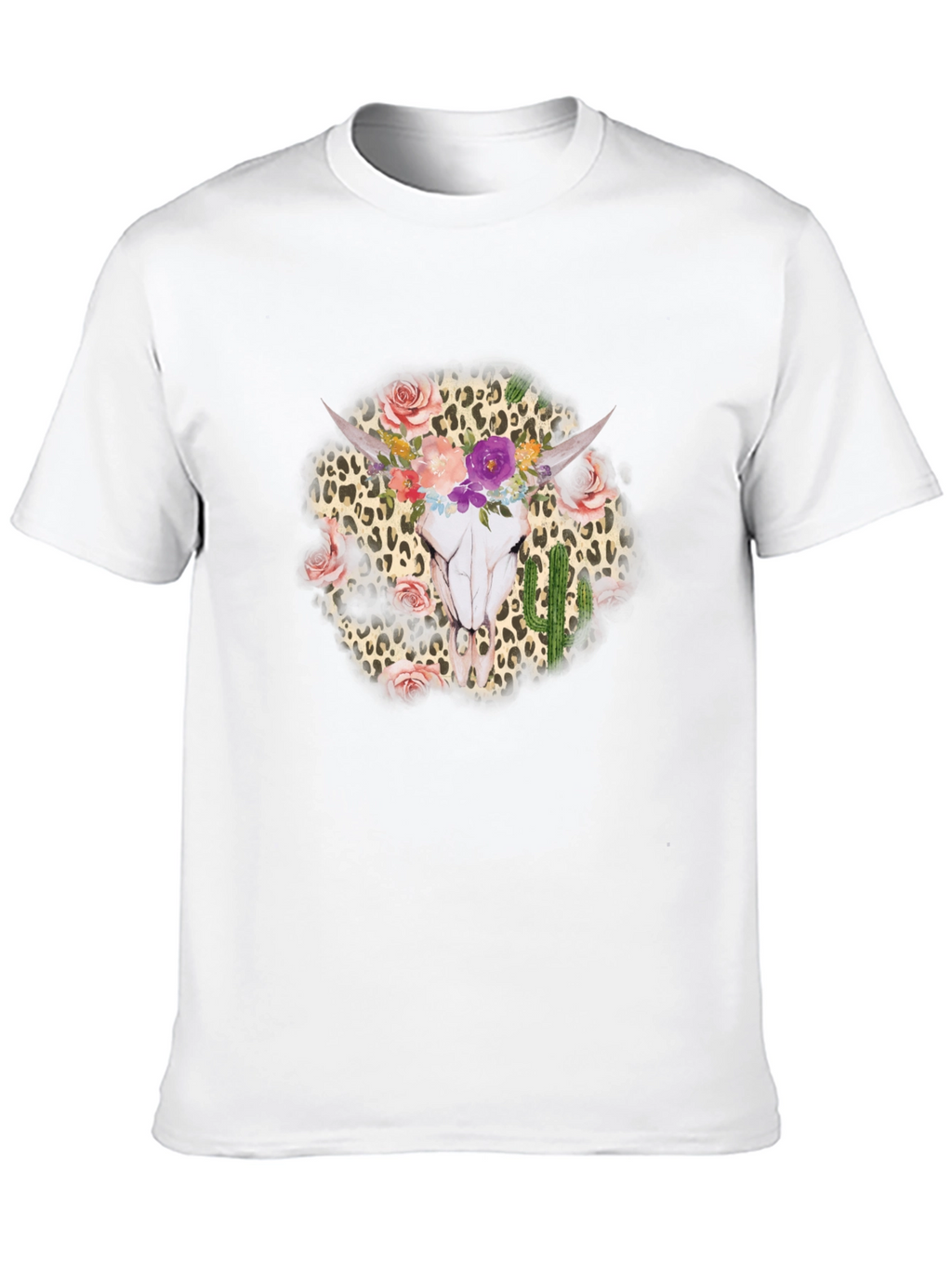 Floral Skull Graphic T-Shirt - Unisex