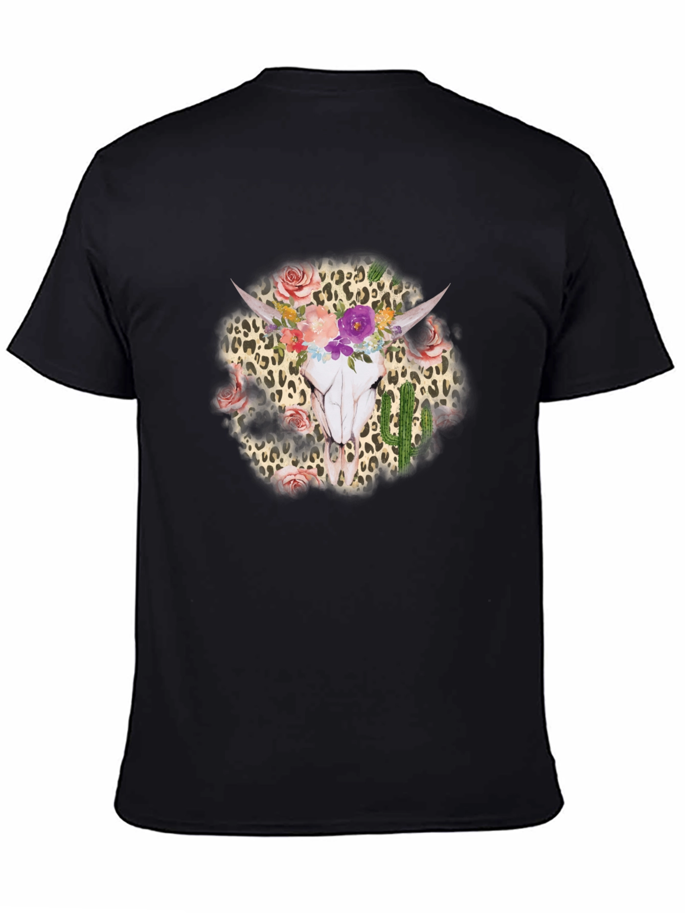Floral Skull Graphic T-Shirt - Unisex