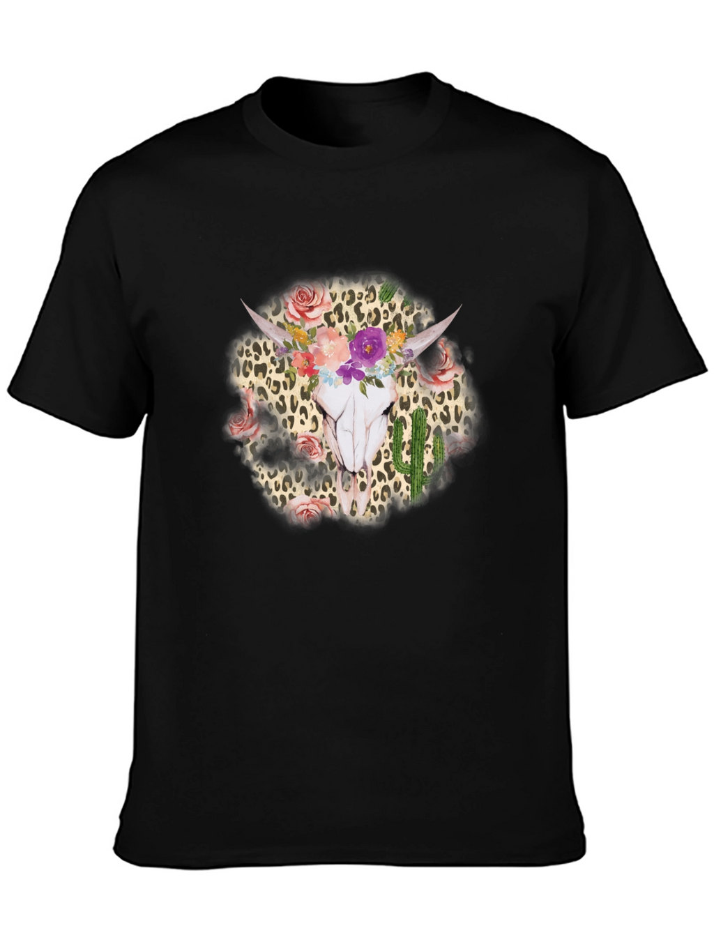 Floral Skull Graphic T-Shirt - Unisex