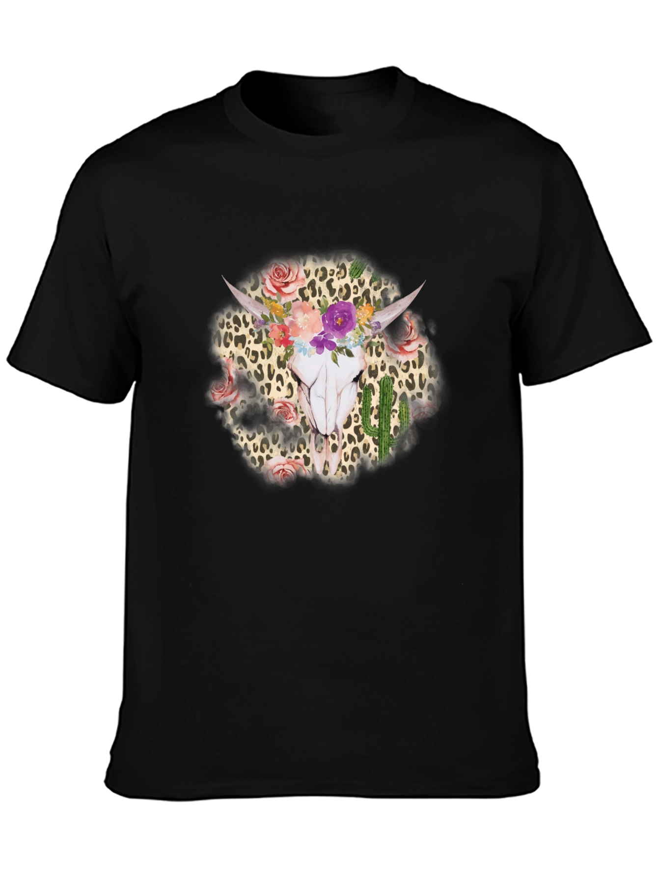 Floral Skull Graphic T-Shirt - Unisex