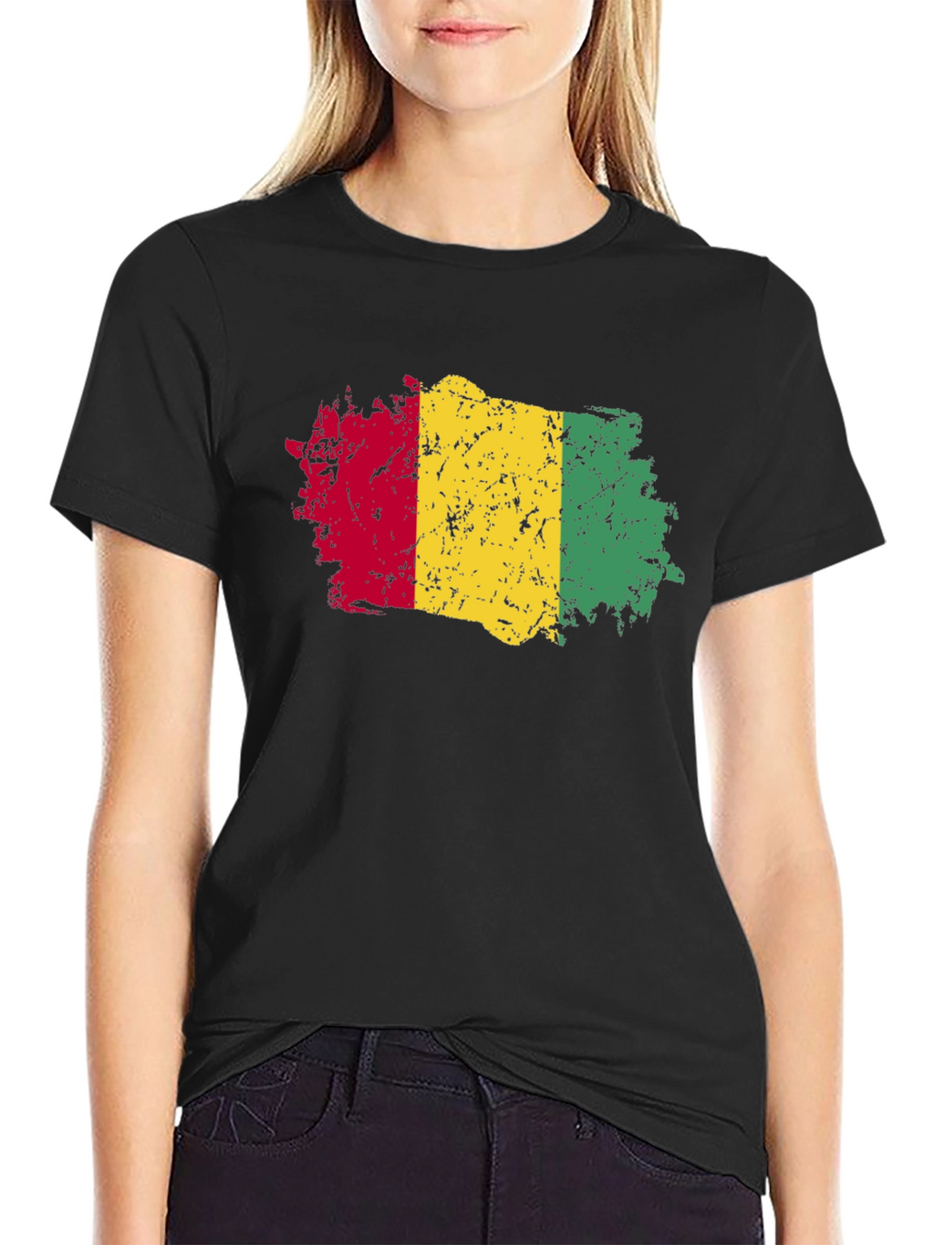 Rasta Flag T-Shirt - Distressed Style