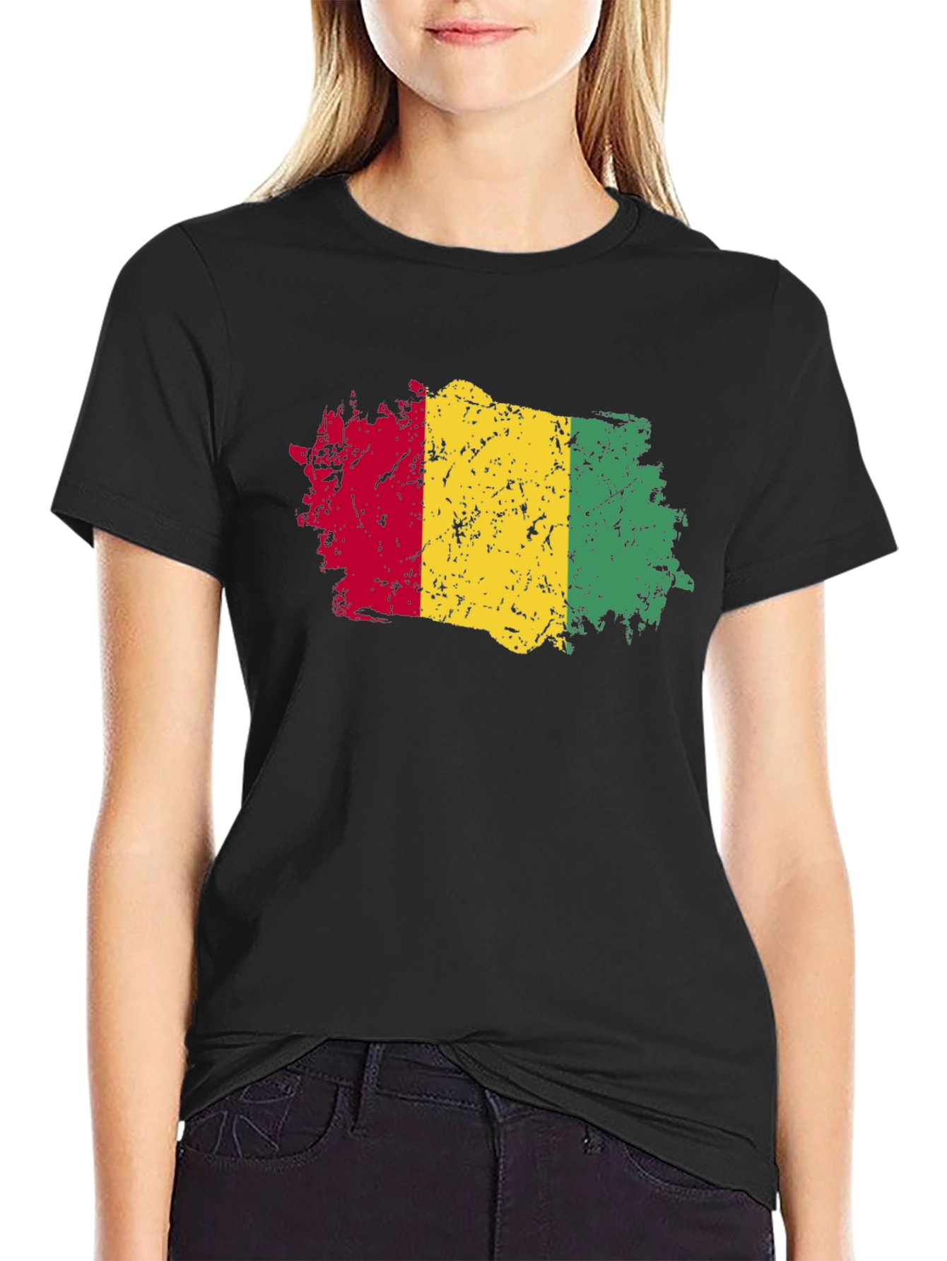 Rasta Flag T-Shirt - Distressed Style