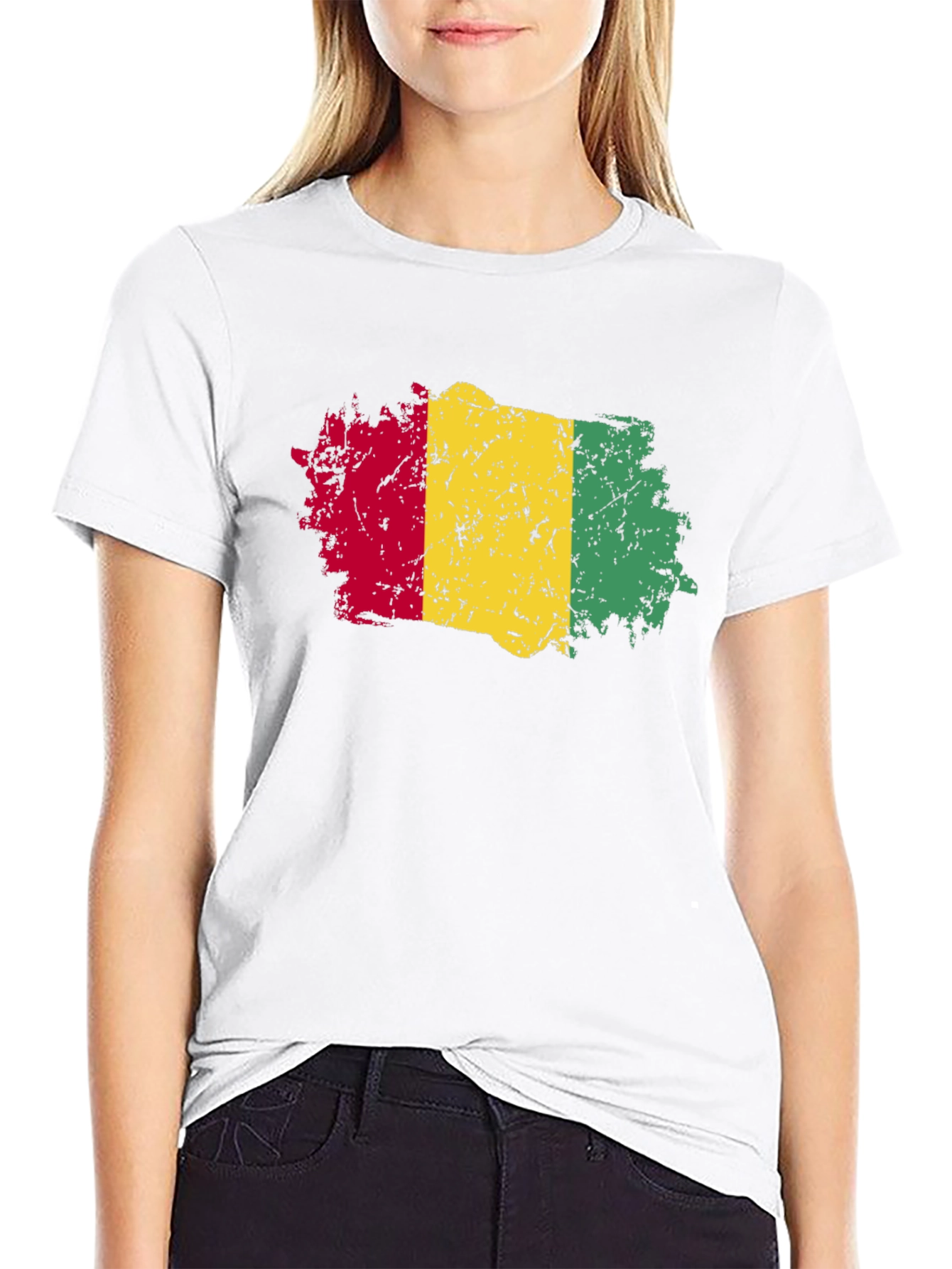 Rasta Flag T-Shirt - Distressed Style