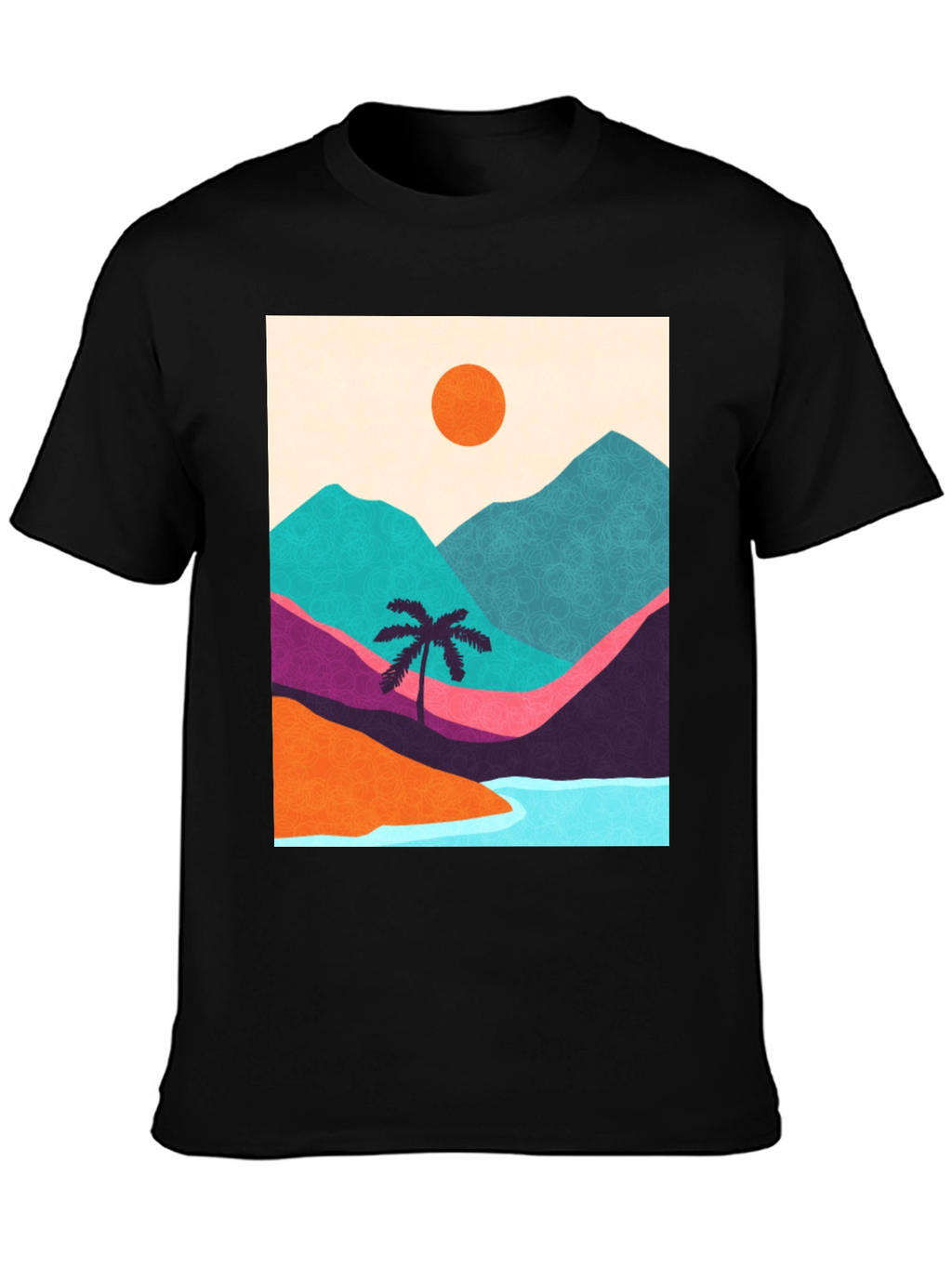 Abstract Landscape Graphic T-Shirt