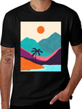Abstract Landscape Graphic T-Shirt