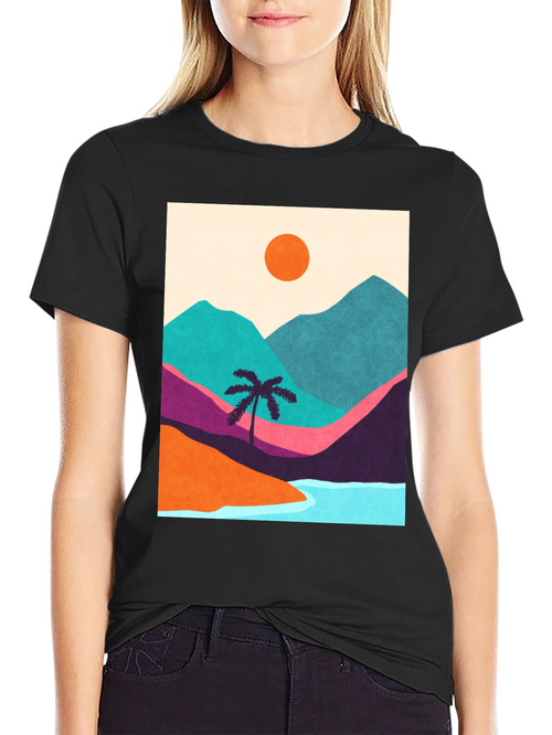 Abstract Landscape Graphic T-Shirt