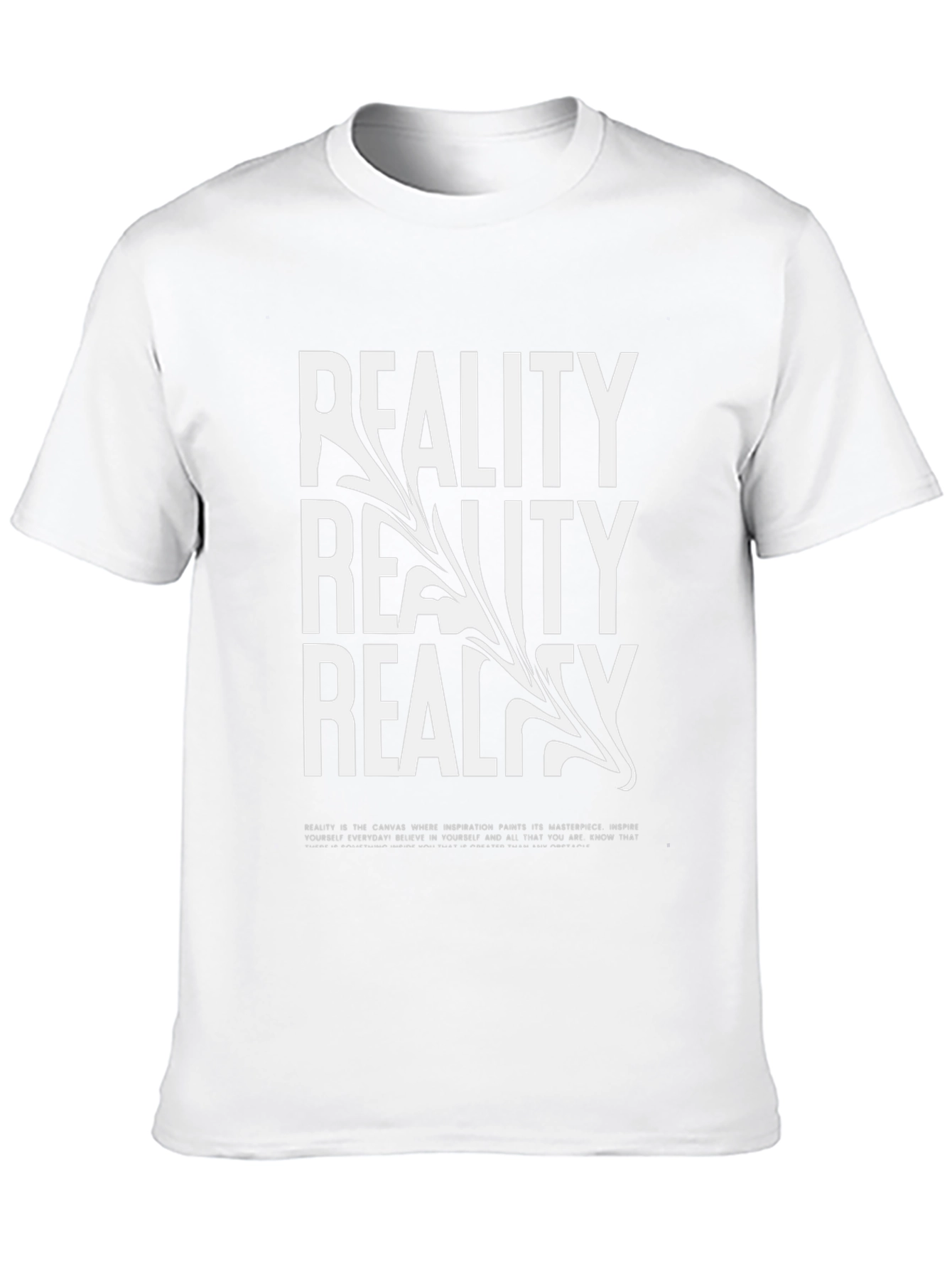 Reality Graphic Print Black T-Shirt