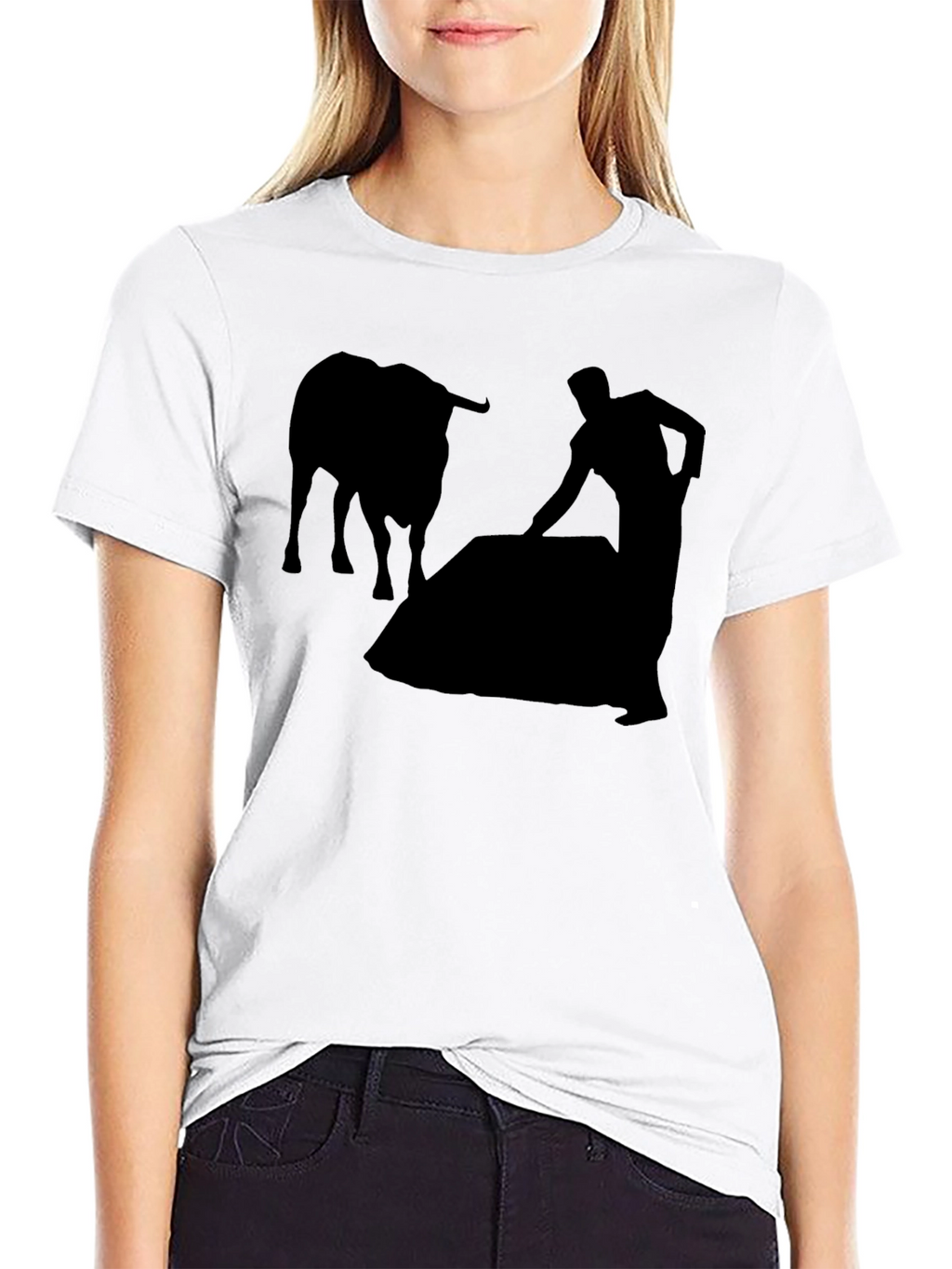 Bullfighter Silhouette T-Shirt - Black