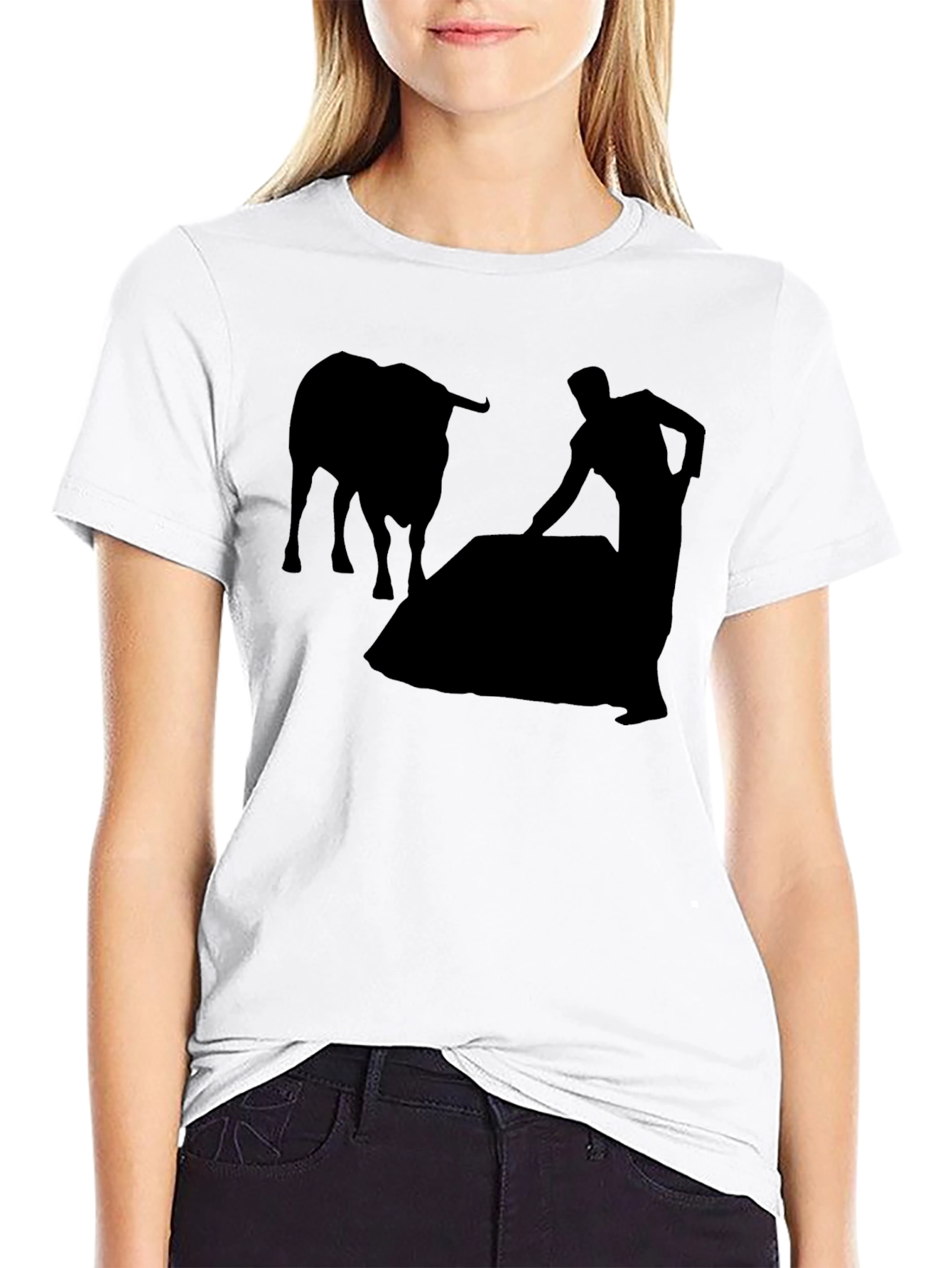 Bullfighter Silhouette T-Shirt - Black
